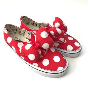 Vans Minnie Mouse red and white sz 9 women’s